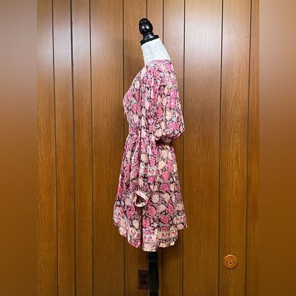 Isabel Marant Étoile Gilinesia Floral Cotton Peasant Minidress size 36/us size 4 - Picture 9 of 16